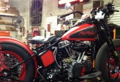 Red Rocker Bobber getting ready for the Biker Expo 25-27 January in Clearwater Florida @ Quaker Steak & Lube 